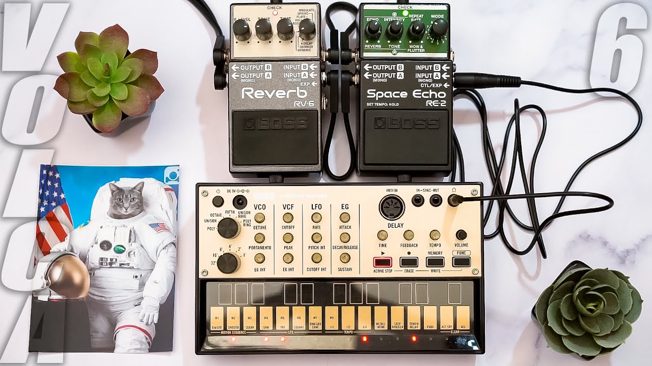 KORG Volca Ambient Jam // Volca Keys || [Boss RE-2 + RV-6] SPACE SOUNDS