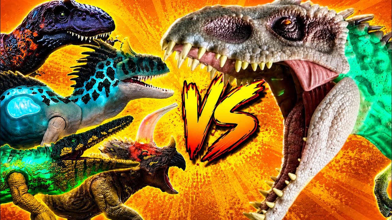 &iexcl;DINOSAURIOS CON LUZ VS INDOMINUS REX!!