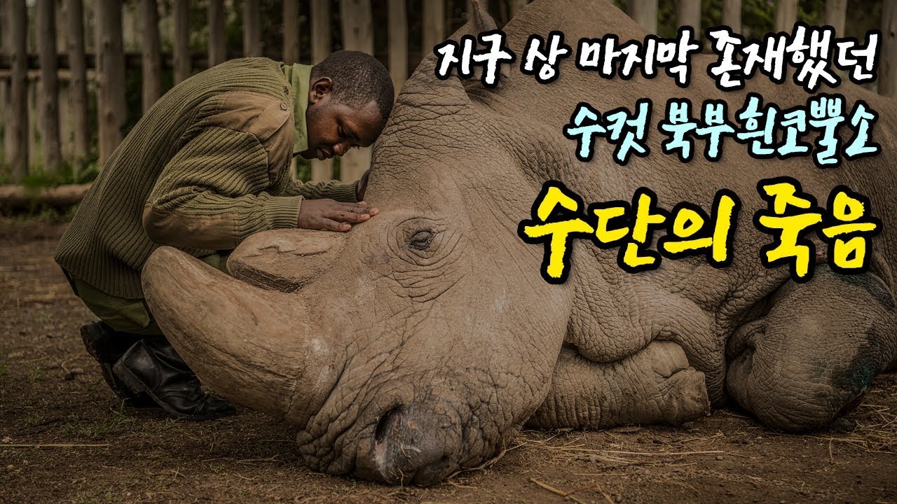 인류의 마지막 흰코뿔소의 죽음 [멸종, 위기, 환경, 지구, 인류]