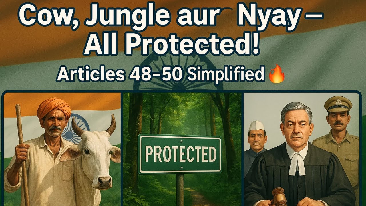 Articles 48 to 50| Cow Protection, Environment & Judicial Independence | Indian Constitution