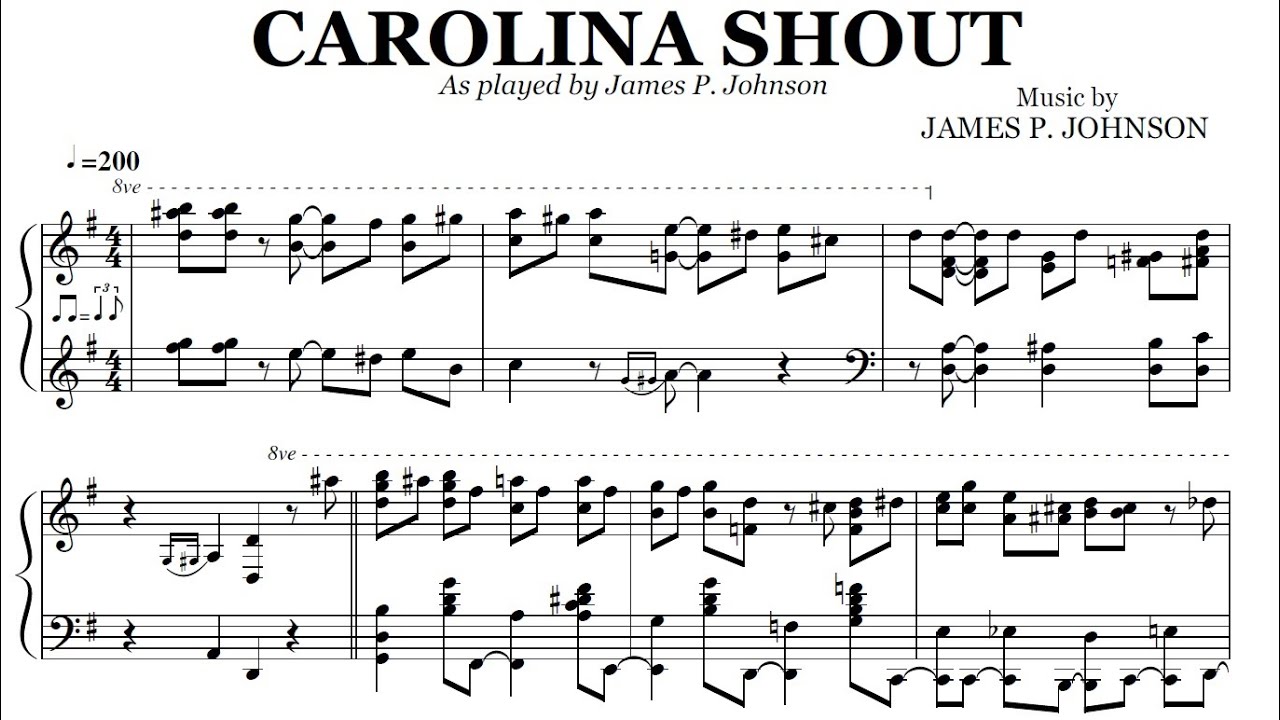 James P. Johnson - Carolina Shout (1921) | 100 years recording !