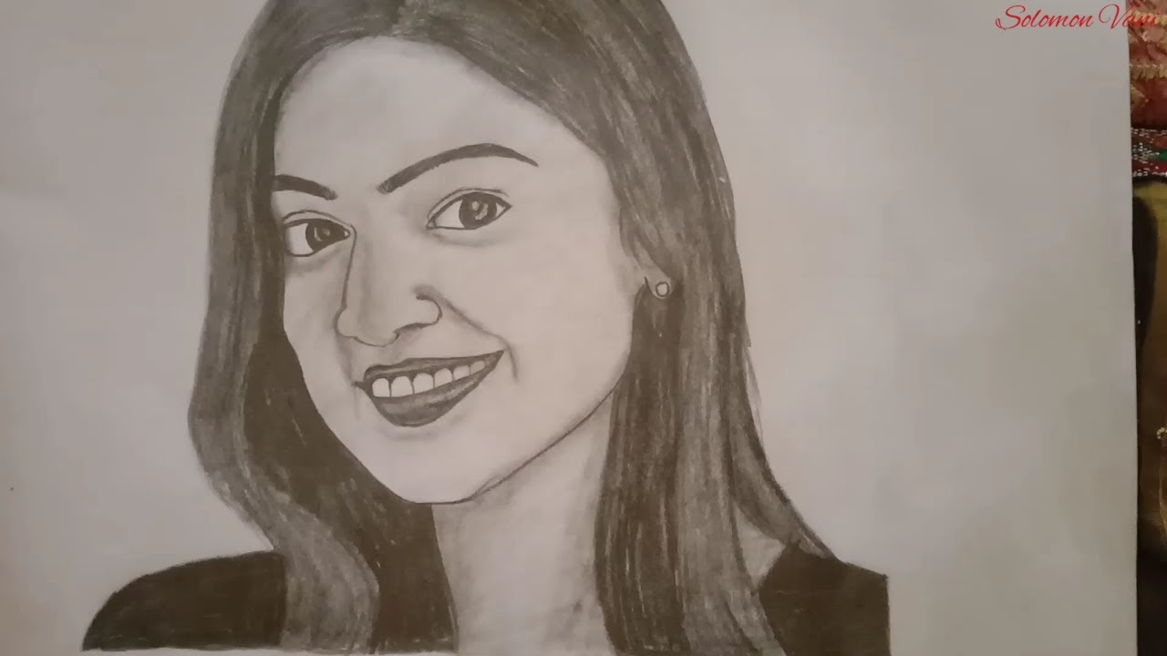 how to draw nazriya pencil drawing / nazriya portrait / episode 23