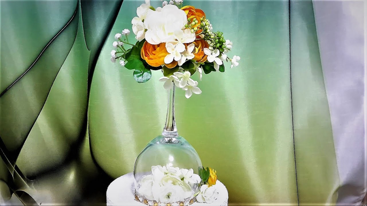 ЦВЕТОЧНЫЙ ТОПИАРИЙ НА БОКАЛЕ...FLOWER TOPIАRE ON THE GLASS