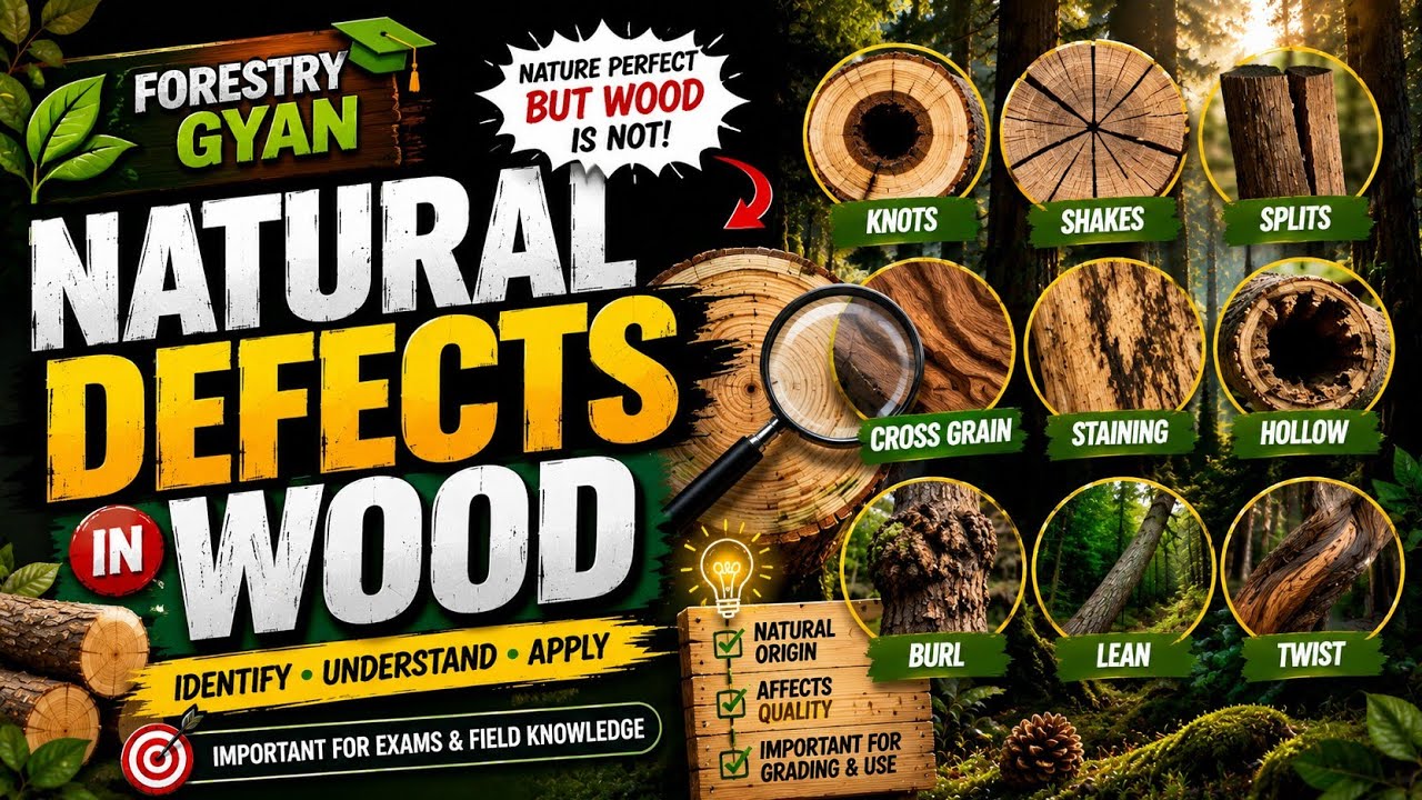 Natural Defects in Wood with Images | Forestry Gyan #forestrygyan #wooddefects