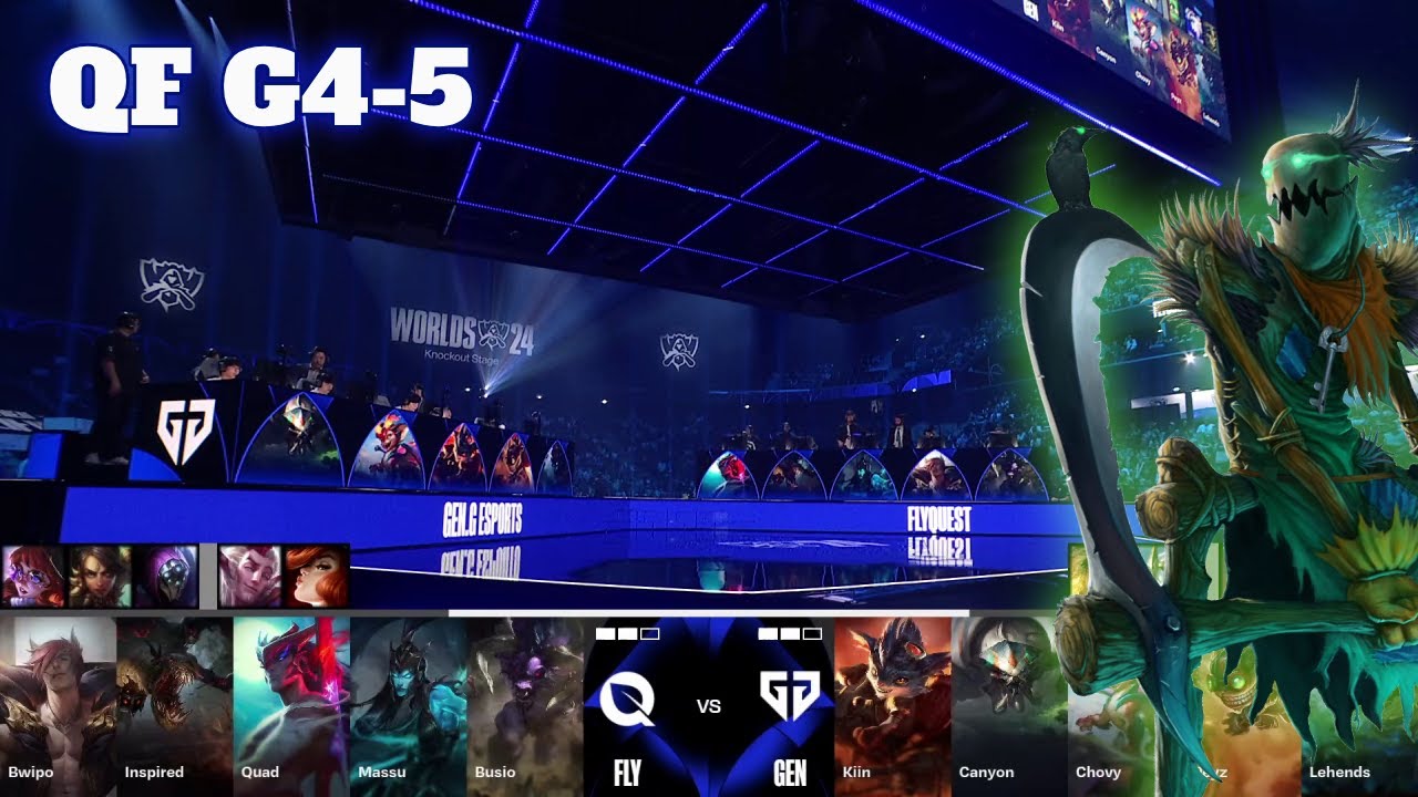 GEN vs FLY - Game 5 | Quarter Final LoL Worlds 2024 | Gen.G vs FlyQuest G5 full