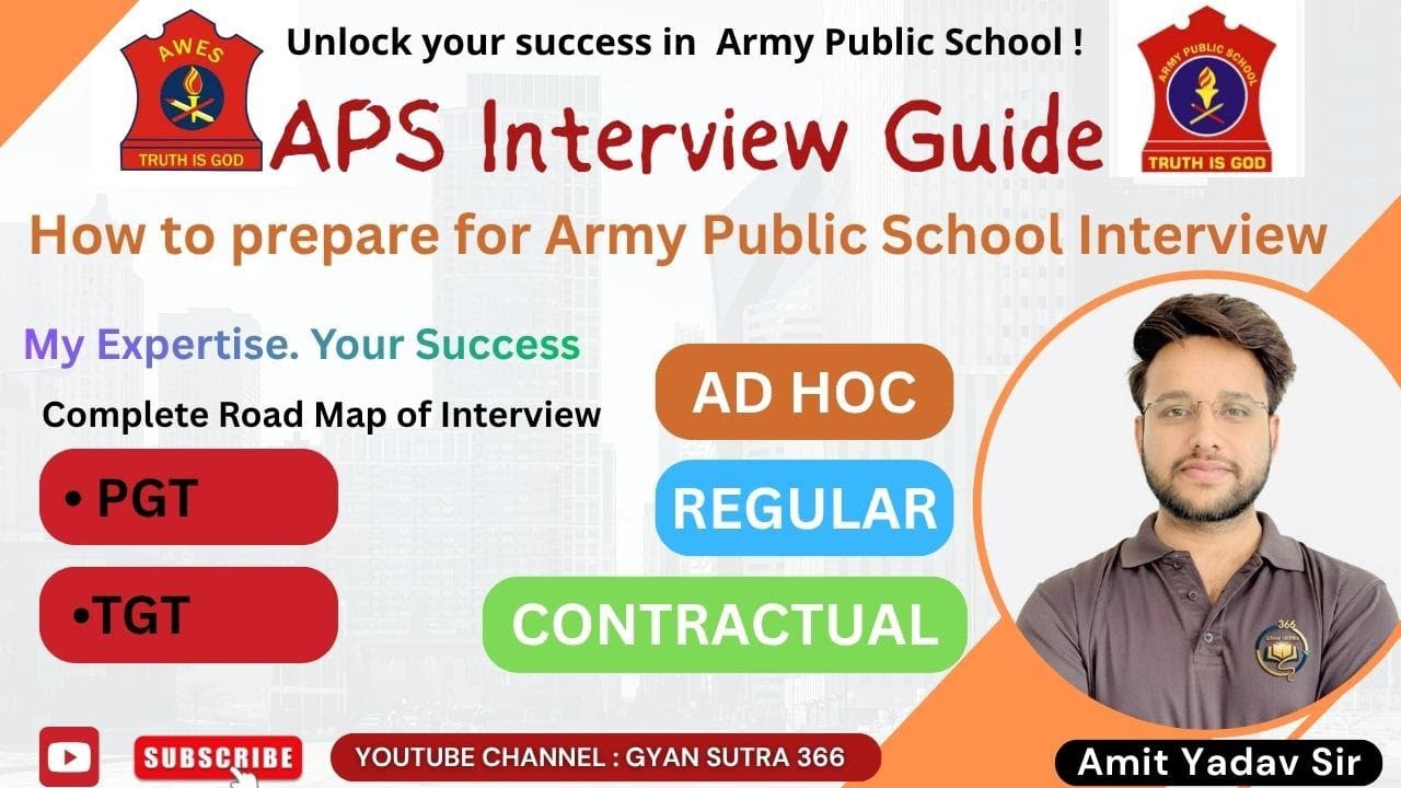 APS Interview Guide 2025 | How to Crack Army Public School Interview | PGT & TGT Full Preparation