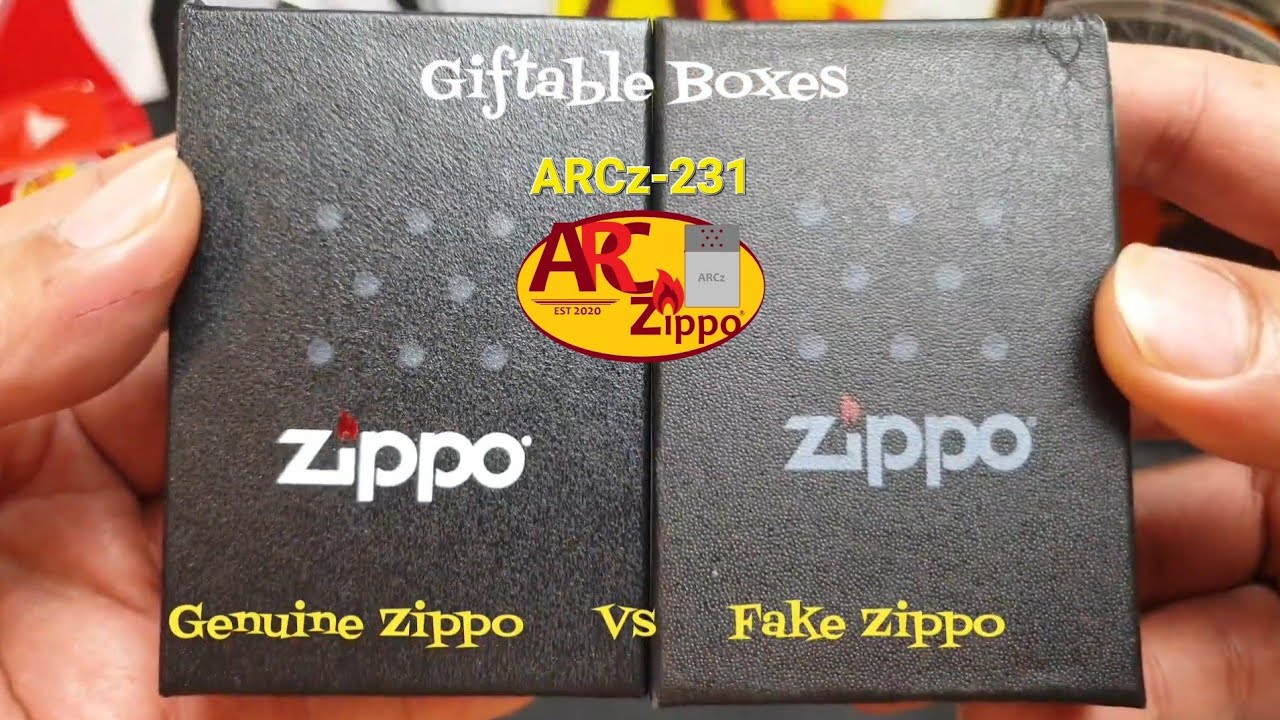 Zippo Comparison (GENUINE VS FAKE) JACK DANIEL'S LABEL CLASSIC EMBLEM | Brass Lighters | ARCz-231