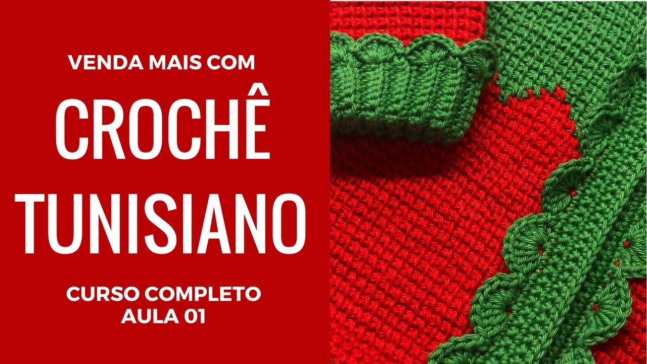 Venda mais: Curso de Crochê Tunisiano | Aula 01 | Ponto Palito ou Tunisiano