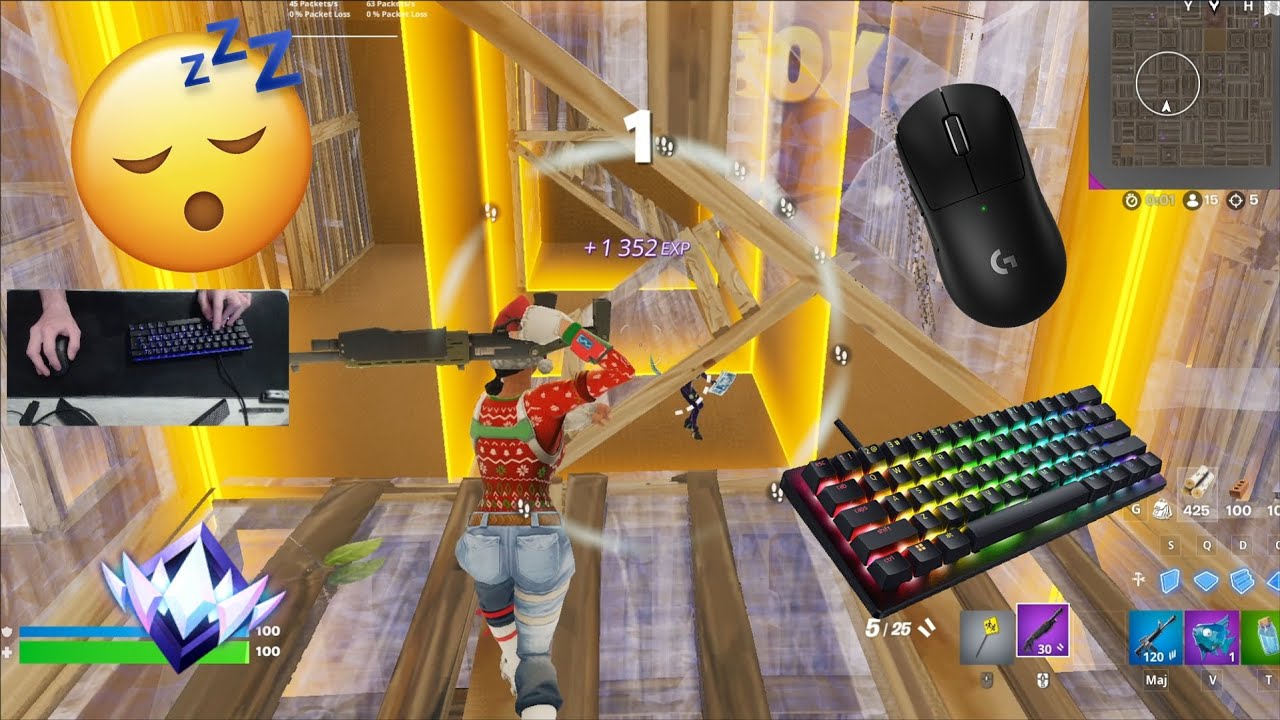ASMR Fortnite 😴 Box Fight Gameplay 📦 Relaxing Keyboard Sounds 4K 240 FPS