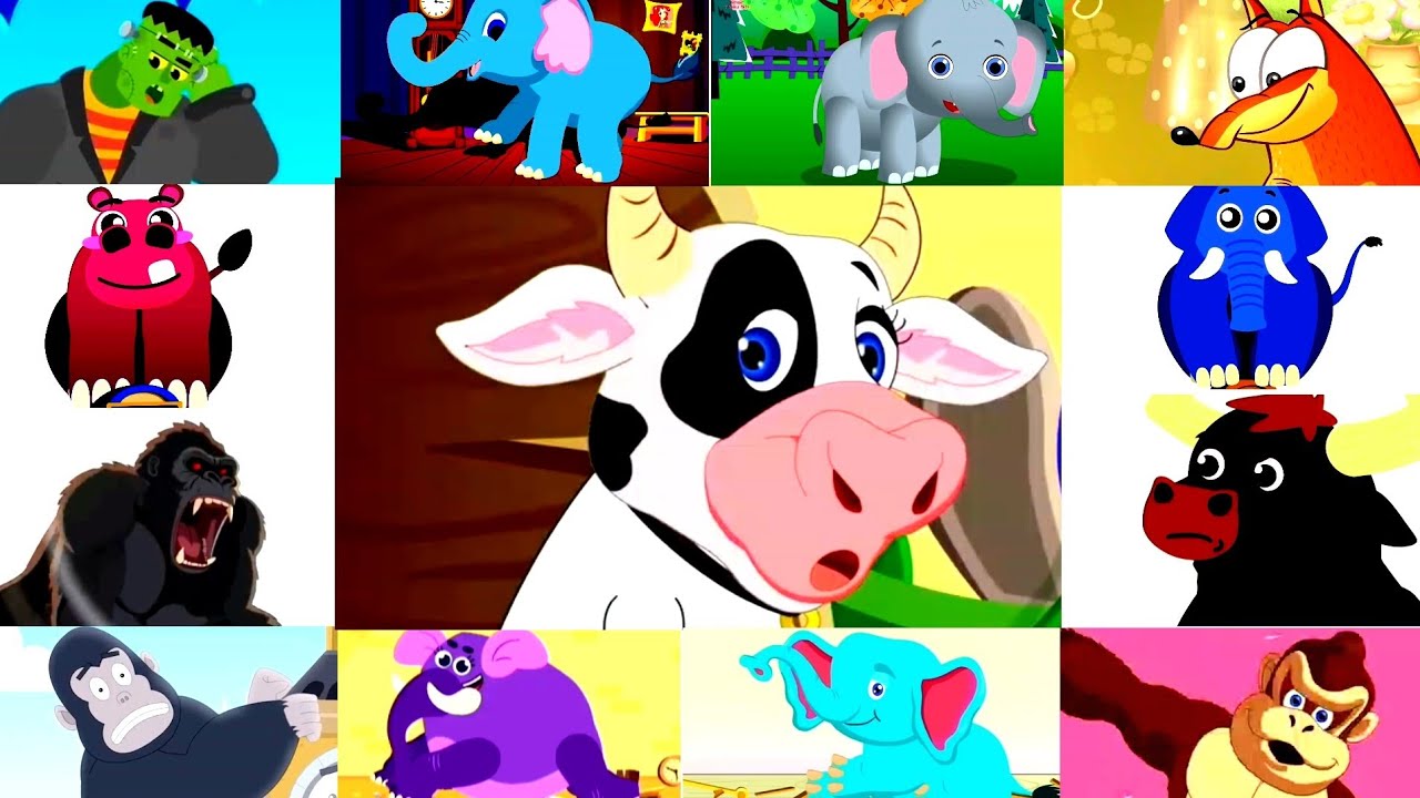 Hickory Dickory Dock ⏰ Cow 🐮 + Elephant 🐘 Went Up The Clock Inspired by Preview 2 Effects 