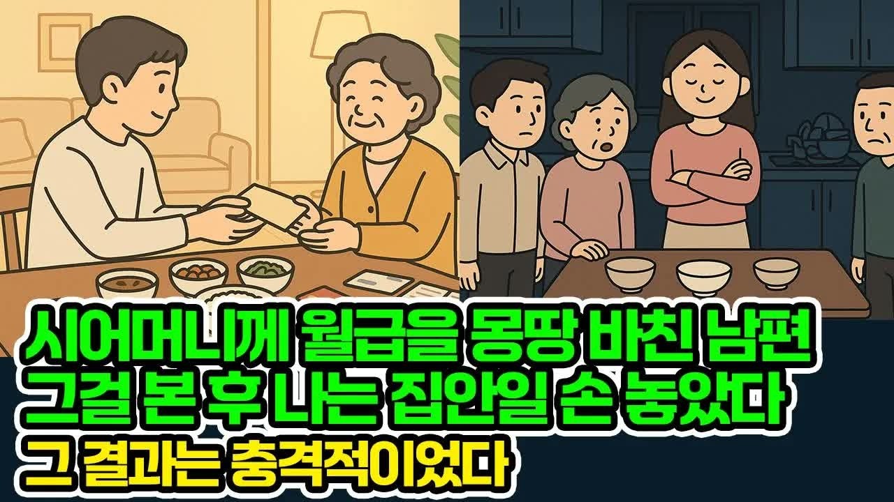 시어머니께 월급을 몽땅 바친 남편