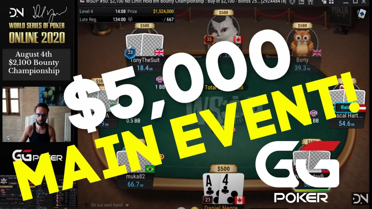 2020 WSOP Online $5,000 Main Event Day 1