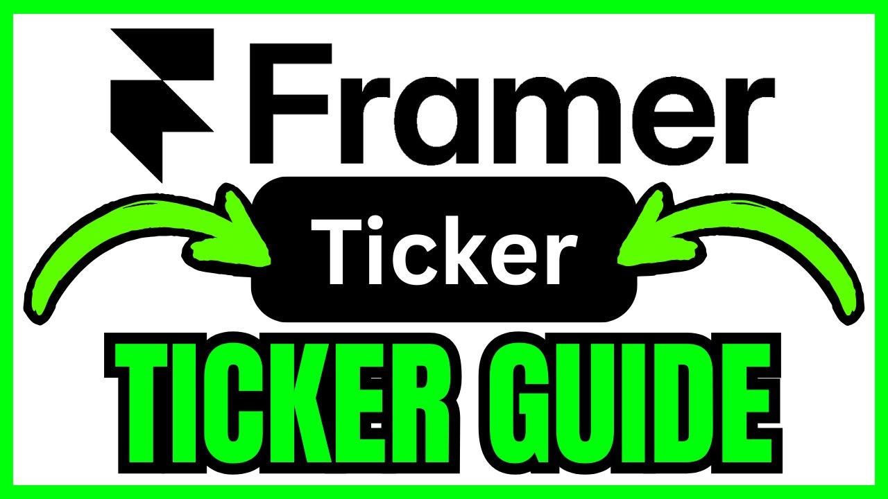 How To USE TICKER In Framer (QUICK & EASY) 2026