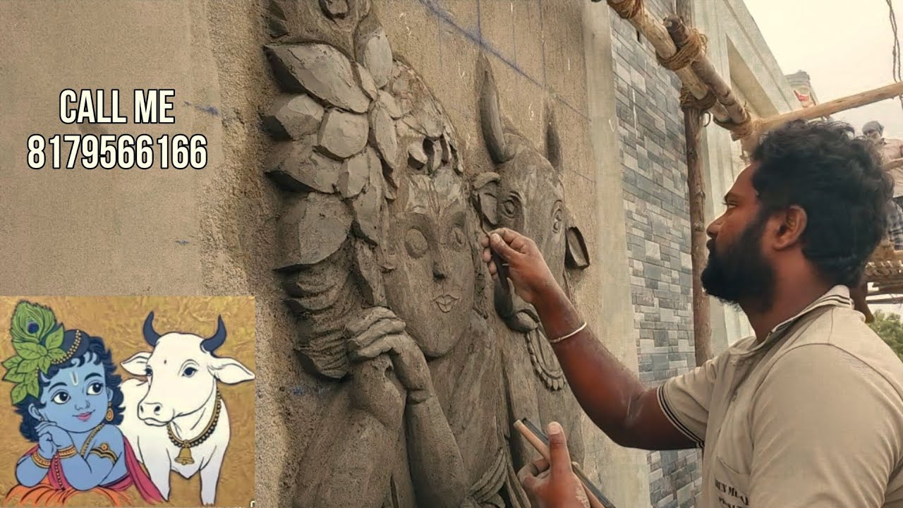 Arun Mural arts #krishnaart #krishna #krishnalove #harekrishna #radhakrishna #krishnapainting