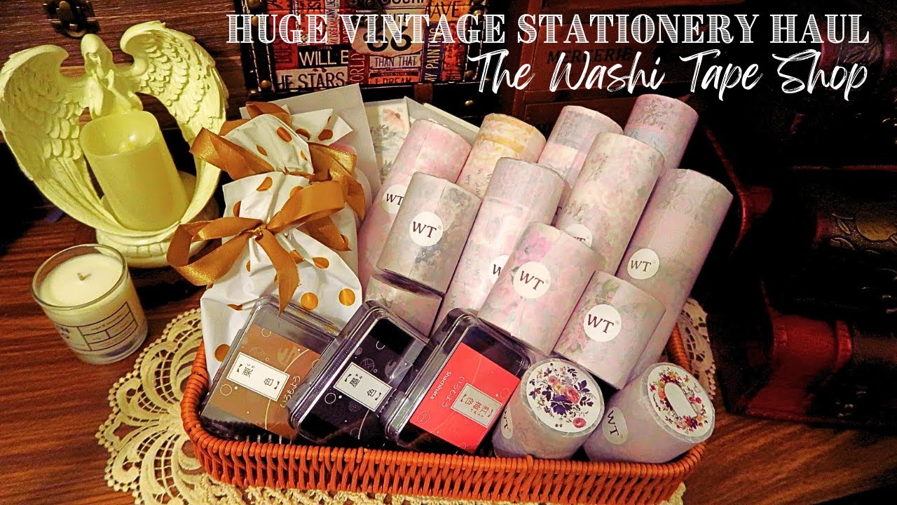 ASMR | My FIRST & HUGE Vintage Stationery Haul from The Washi Tape Shop🌷| Unboxing with Me 😘 | 2023