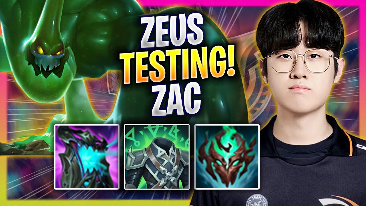 ZEUS TESTING ZAC TOP IN KOREA SOLOQ! - HLE Zeus Plays Zac TOP vs Dr. Mundo! | Season 2024