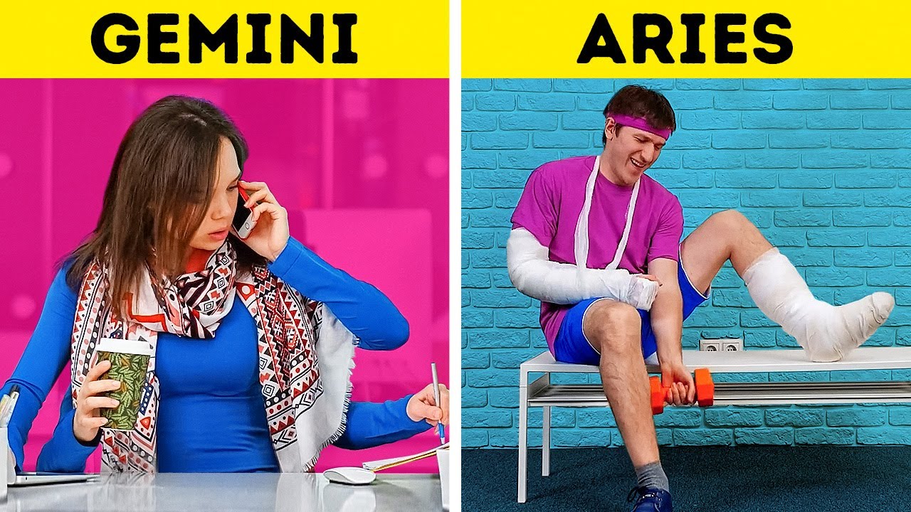 ZODIAC SIGN STEREOTYPES ALL TOGETHER || Relatable Moments by 5-Minute FUN