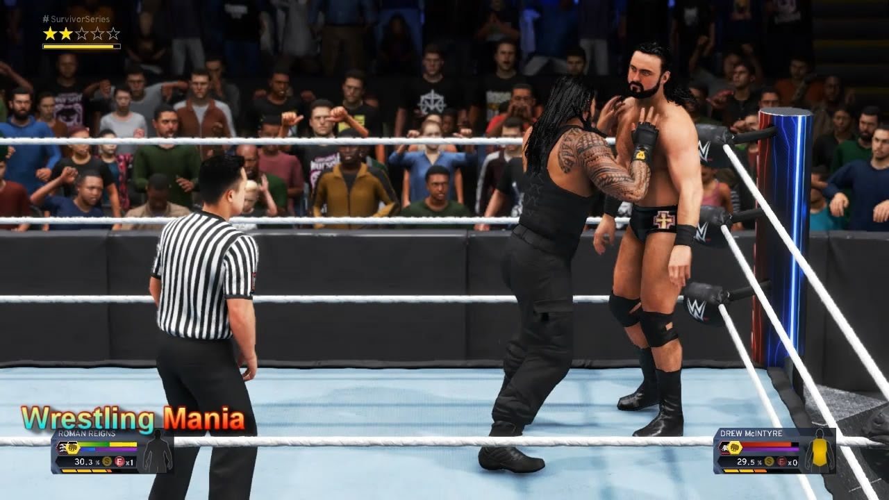 WWE 2k20 Roman Reigns vs Drew Mcintyre Match on Survivor Series (Gameplay)