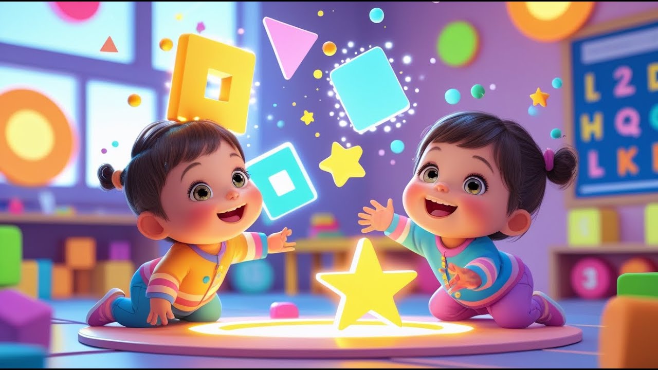 Shapes for Toddlers & Preschoolers | Fun Animated Learning Video | English Nursery Rhyme