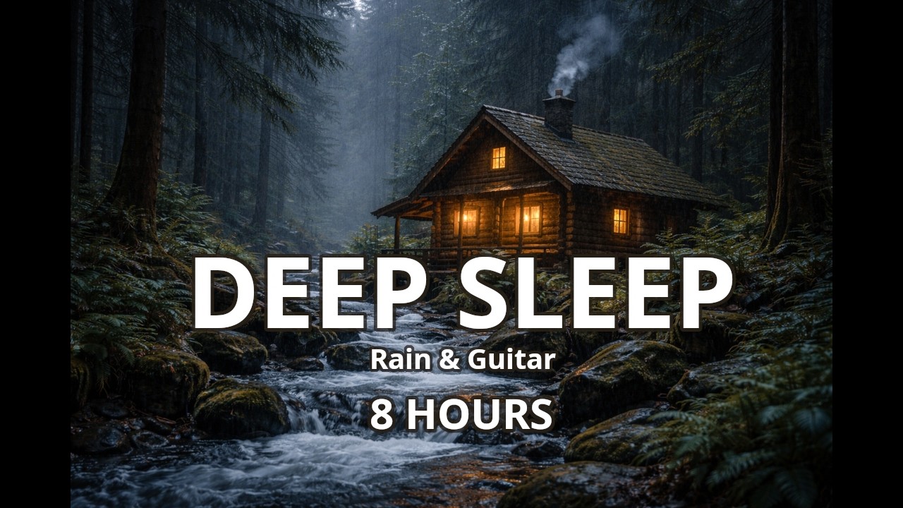 Hidden Forest Cottage 🌧️ Rain & Relaxing Guitar (8H)