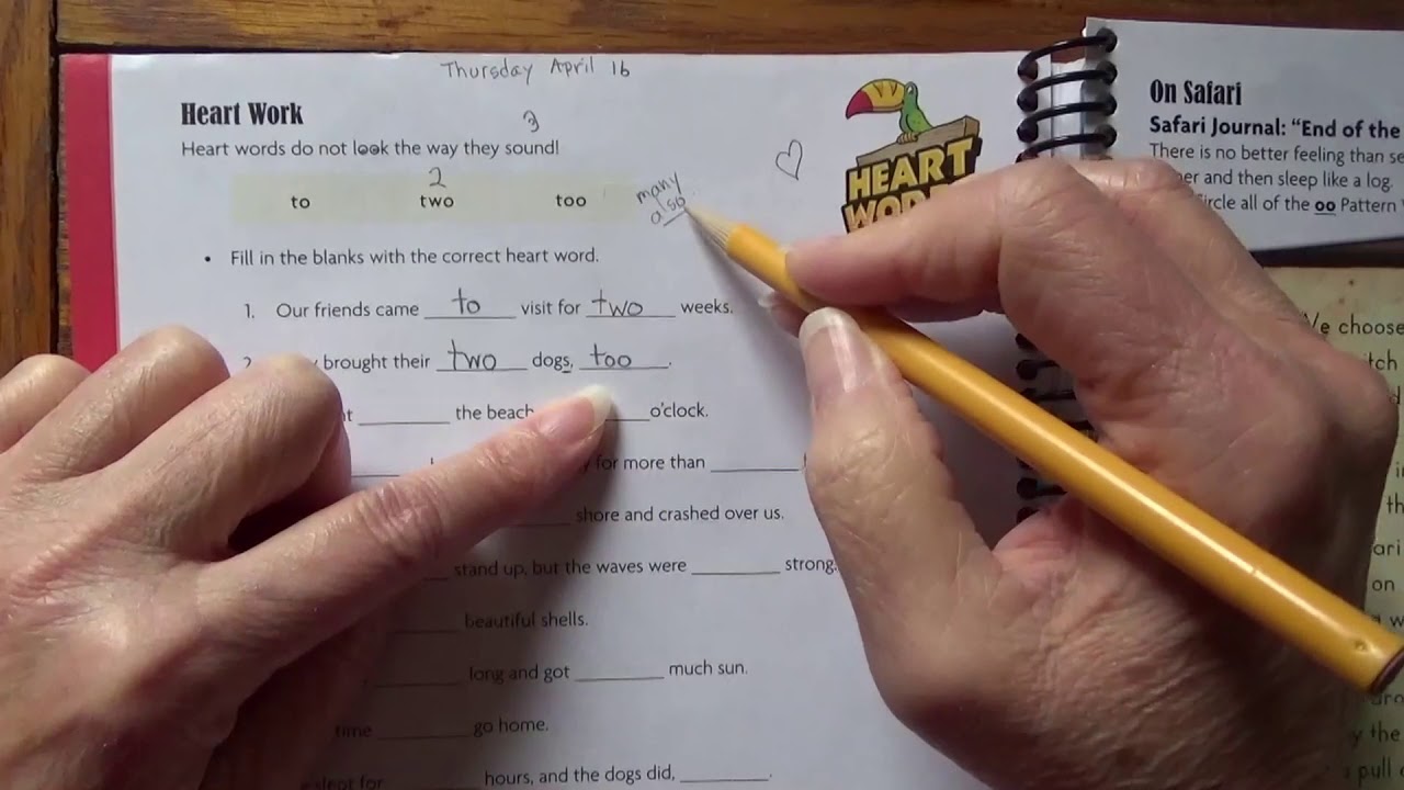 Spelling Lesson 19--Thursday--page 132-133