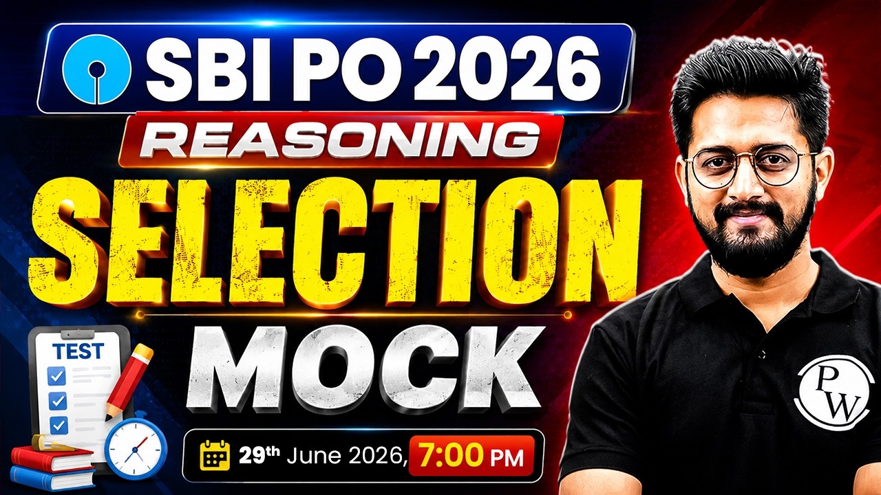 SBI PO 2026 | SBI PO Reasoning Mock Test | Selection Mock | SBI PO Reasoning | by Sachin Sir