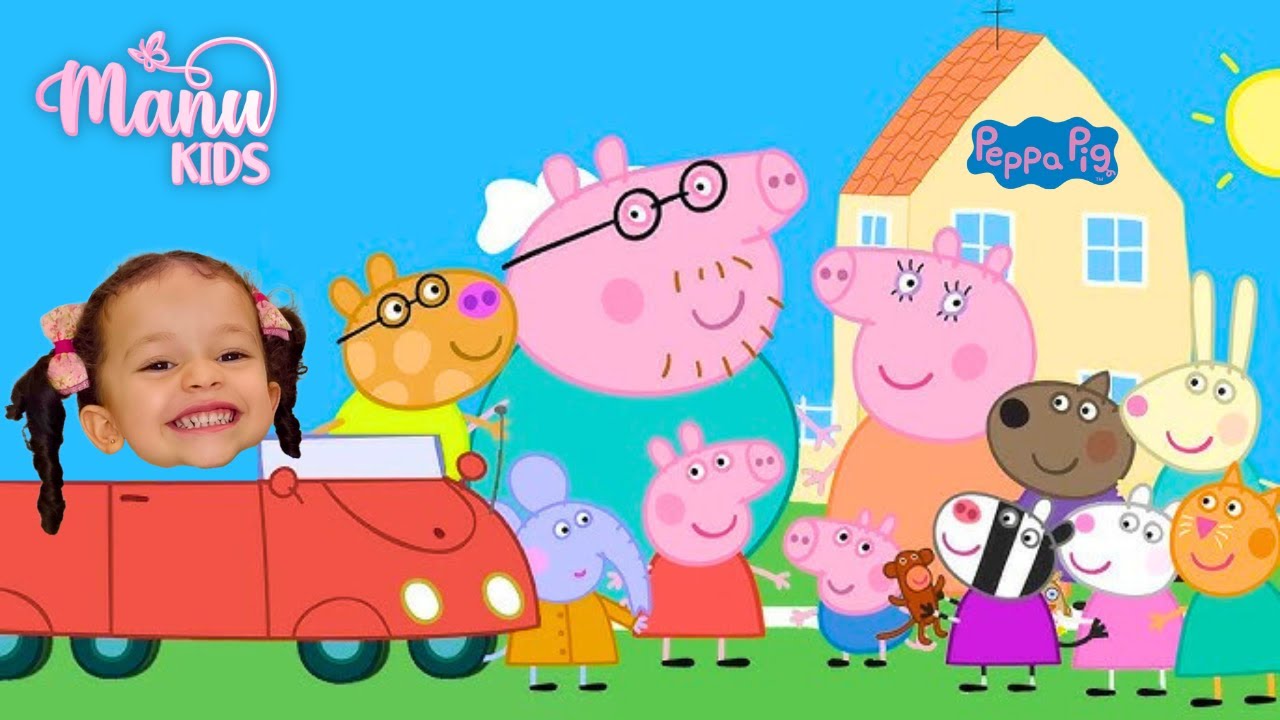 Peppa Pig em Fui Morar numa Casinha - Música da Galinha Pintadinha por Manu KIDS 🎵 Música Infantil