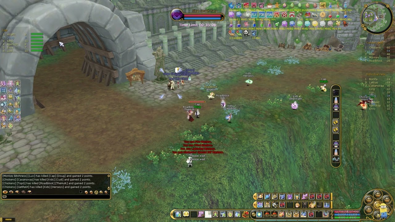INSANITY FLYFF GUILD SIEGE, PvP arcanist 2023 08 07