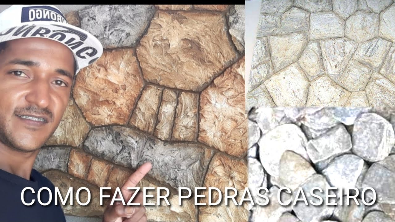 PASSO  A PASSO PEDRAS DECORATIVAS CASEIRAS - COMO FAZER PEDRAS CASEIRA PARA MURO, PISCINA ETC - DIY