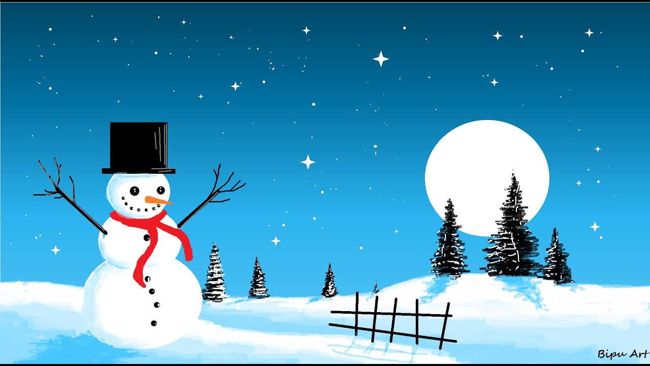 How to Draw in Ms Paint | Merry Christmas | Drawing drawing in paint in computer | paint in computer