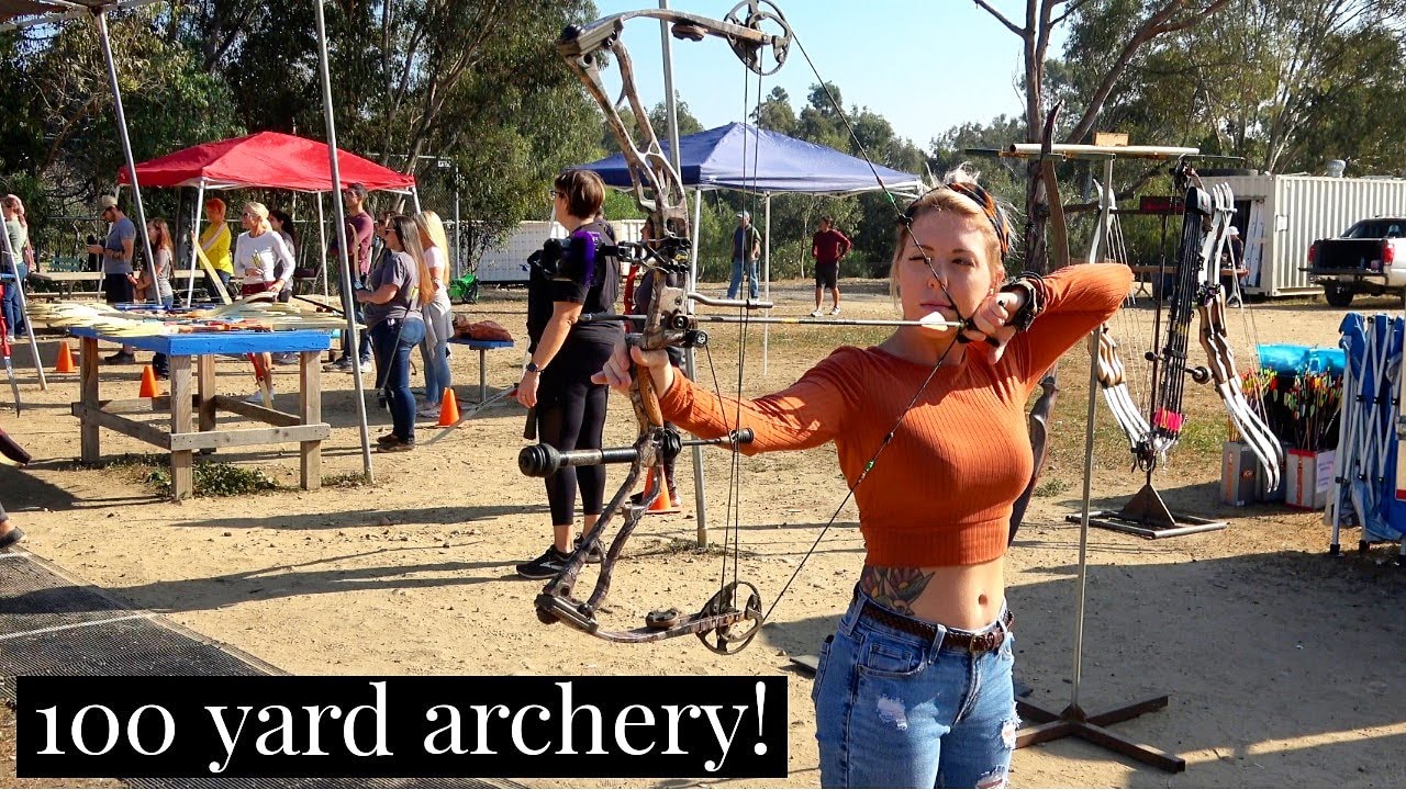 Стрельба на 100 ярдов из лука и стрел!!!