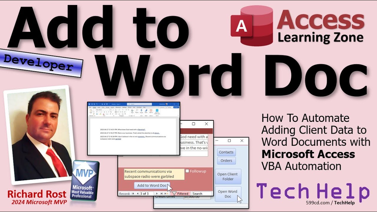 How To Automate Adding Client Data to Word Documents with Microsoft Access VBA Automation