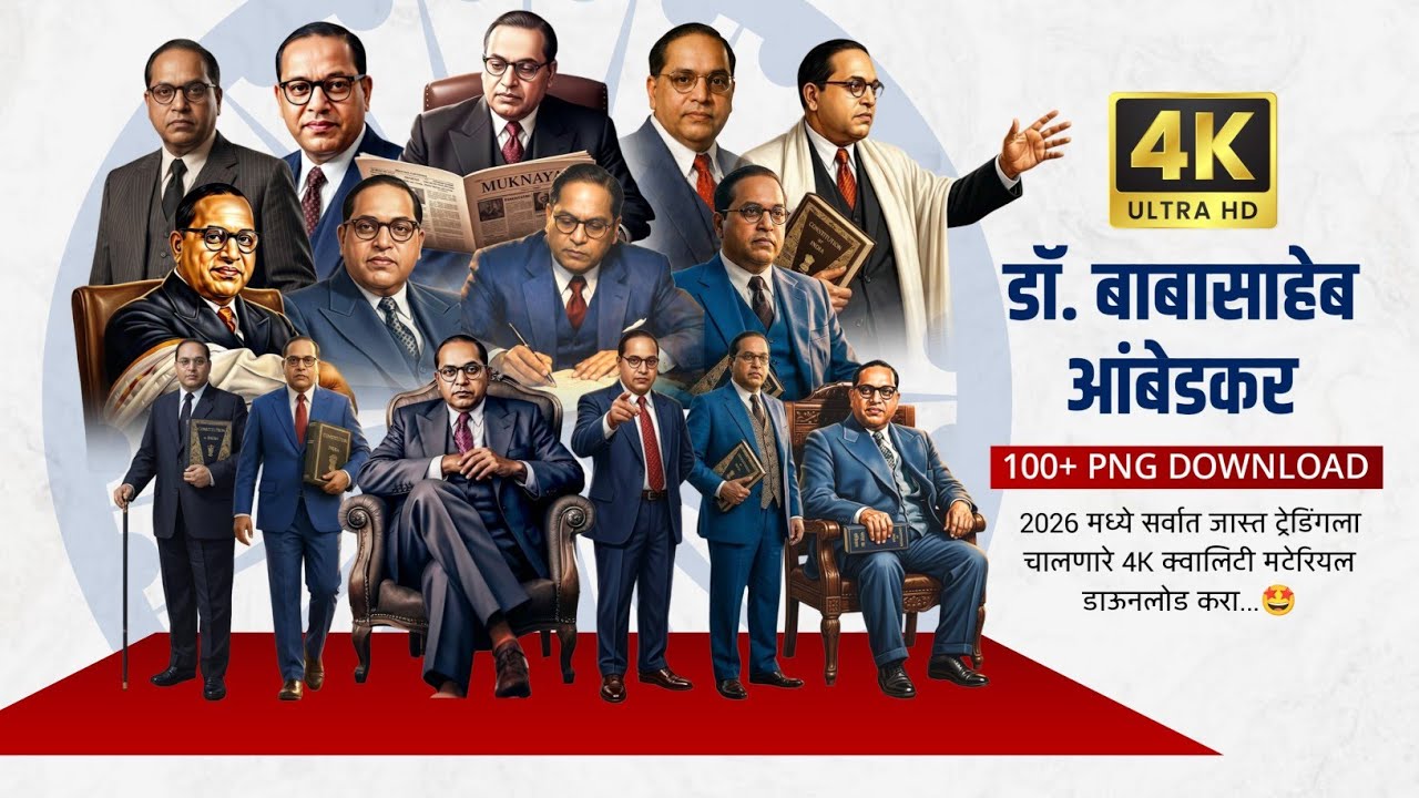 डॉ. बाबासाहेब आंबेडकर 100+ Png 2026 | Dr. Babasaheb Ambedkar Png Download | Bhimjayanti Banner Png