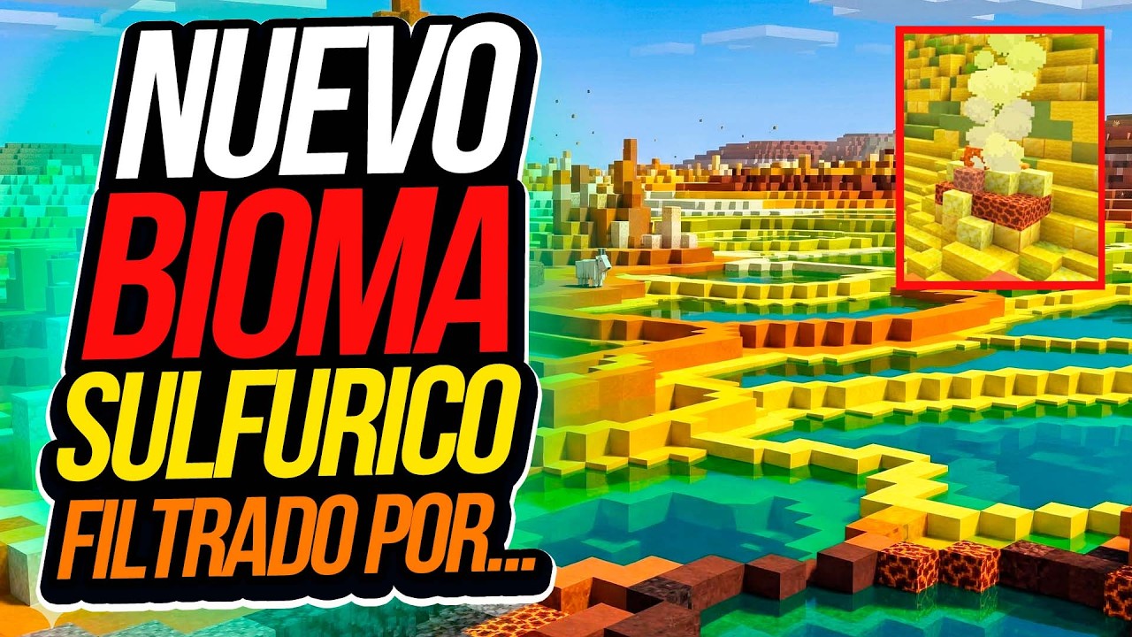 Nuevo BIOMA DE SULFURO en Minecraft (generadores y m&aacute;s) - [ EXPLICADO SEGUN LO FILTRADO Y TEORIAS ]