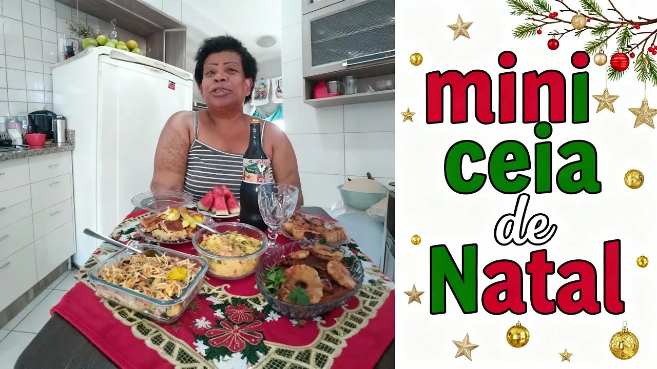 Fiz uma mini ceia de Natal