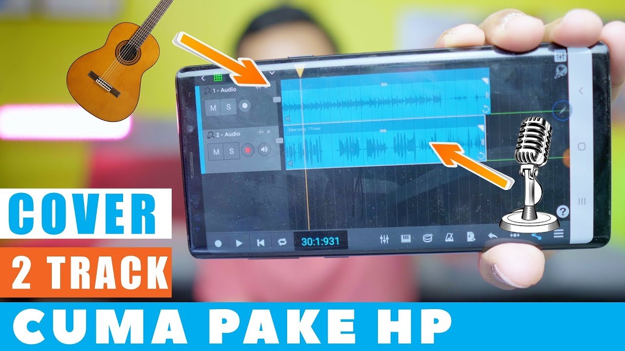 Rekaman di hp 2 track Terpisah Gitar & Vokal !! TANPA PC / LAPTOP SUPAYA JERNIH N Track ~ Indonesia