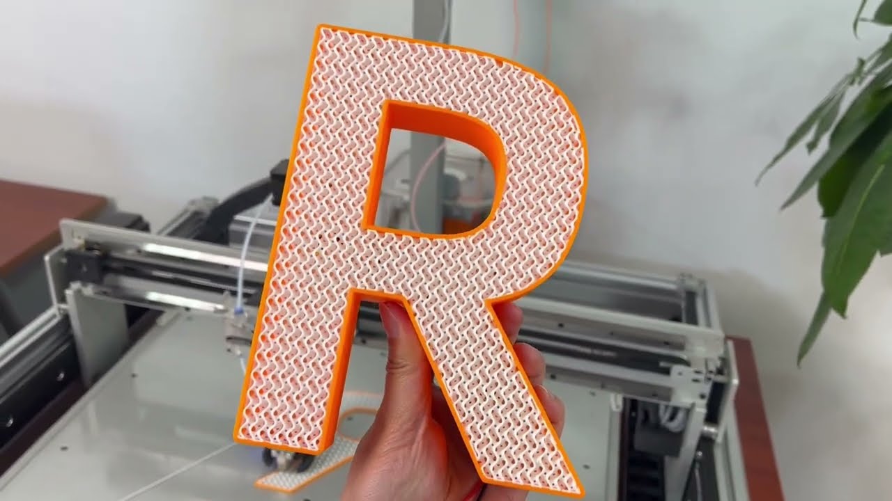 3D Print a LED channel letter with the return and the textured face in one piece