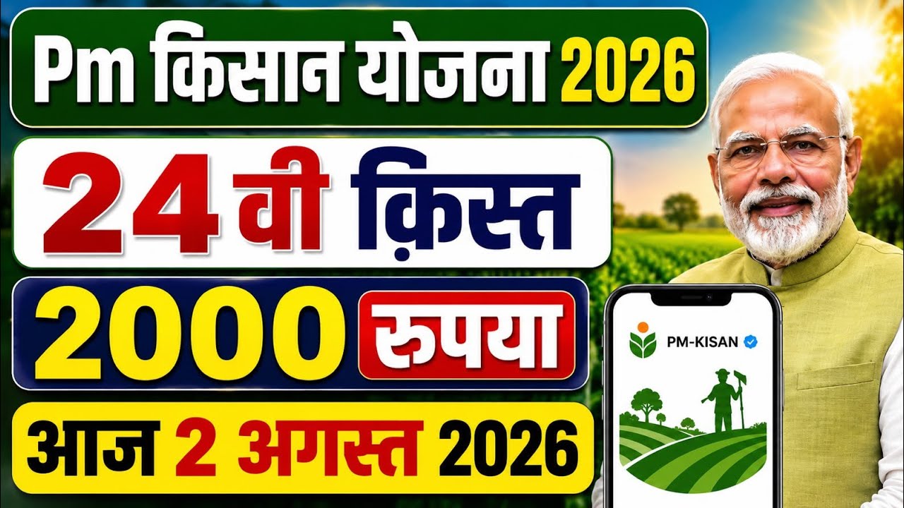PM Kisan 24th Installment Date 2026 | pm kisan 24vi kist kab aaegi | pm kisan 24th kist date 