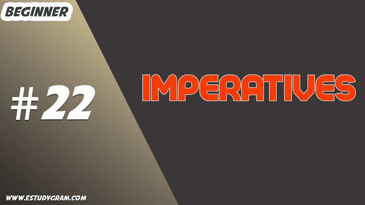 İngilis dili Əmr cümlələri (İmperatives)#22