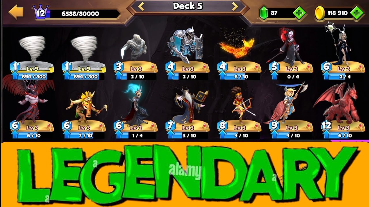 ALL LEGENDARY CARDS IN ONE DECK! Castle Crush