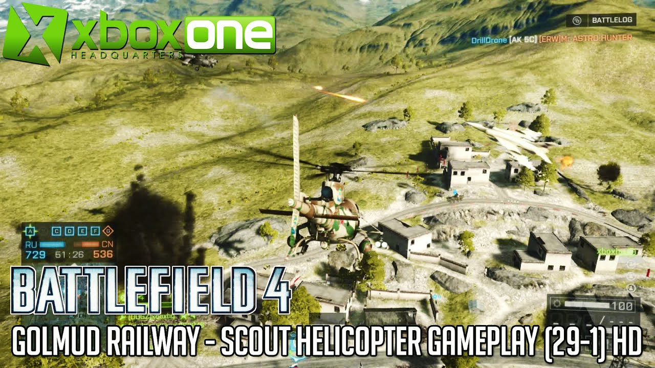 BF4 Golmud Railway Scout Helicopter Gameplay (29-1) HD 1080p