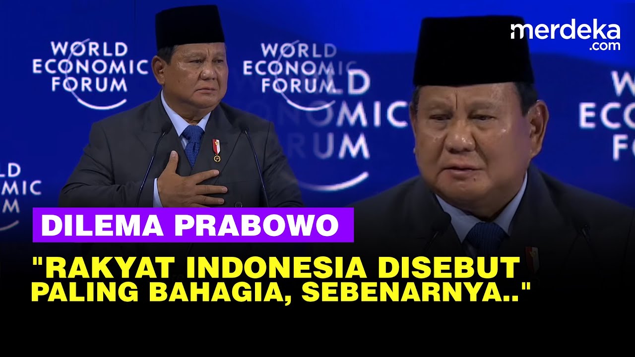 Pegang Dada, Prabowo Dilema Dengar Survei Rakyat Indonesia Paling Bahagia Tapi Menyedihkan