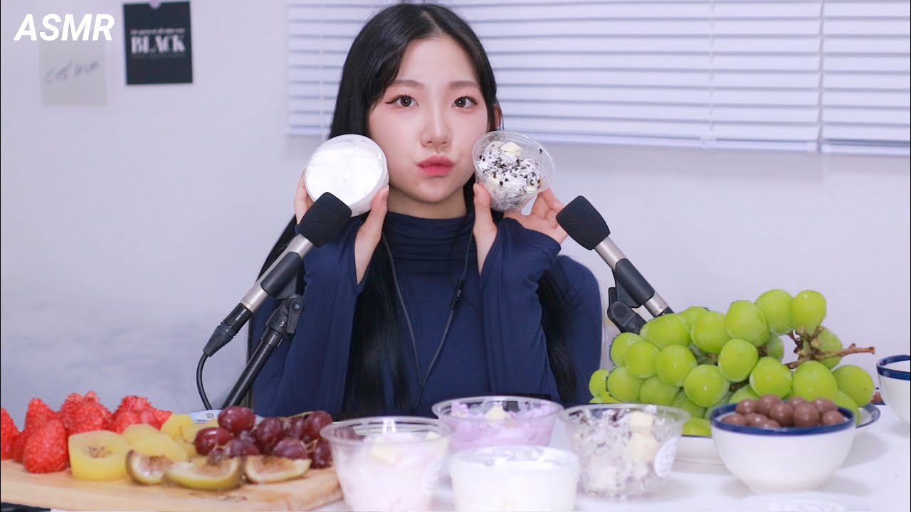 '꾸덕 그 잡채..' 과일 왕창 그릭요거트 이팅사운드asmr | 과일 이팅사운드ㅣ 토킹asmr ㅣ Greek yogurt asmr