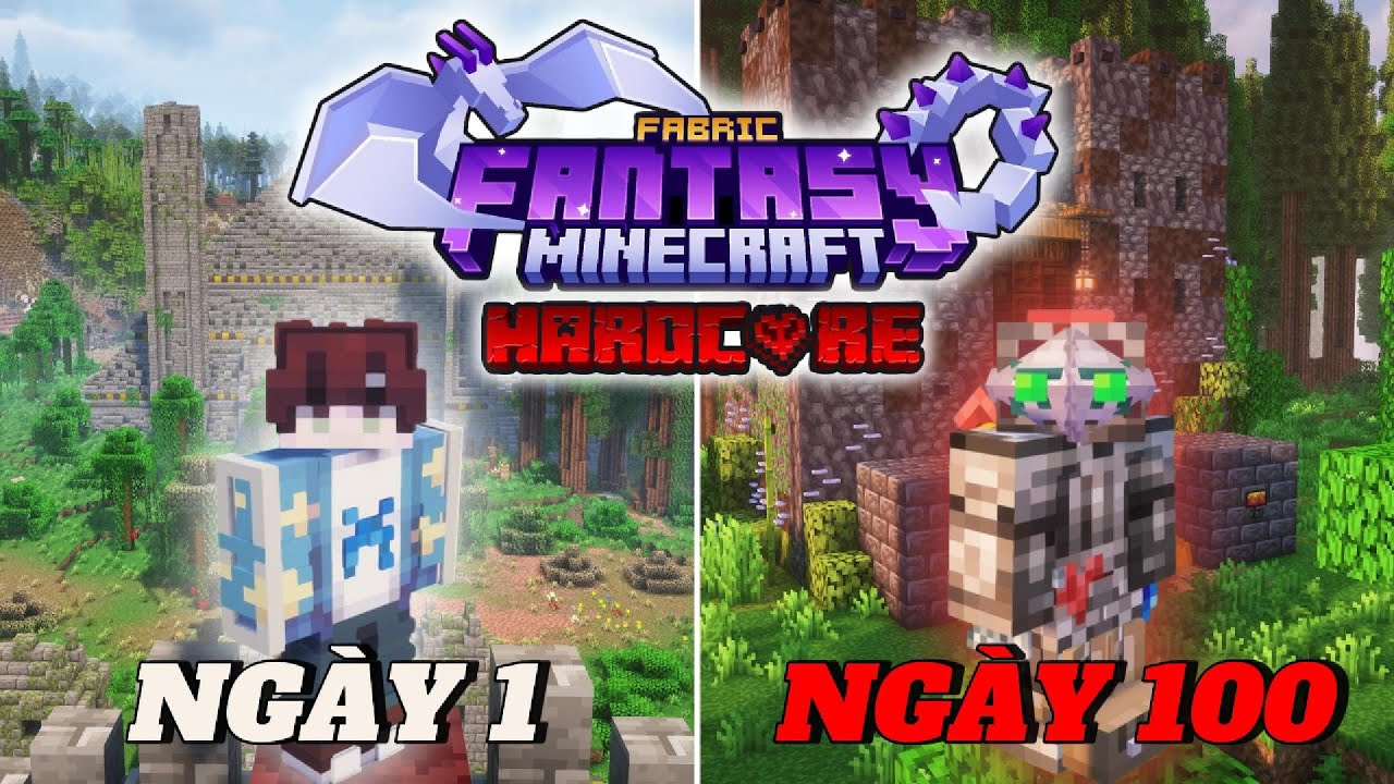 Moro Sinh Tồn 100 Ngày Trong Minecraft Fantasy Siêu Khó