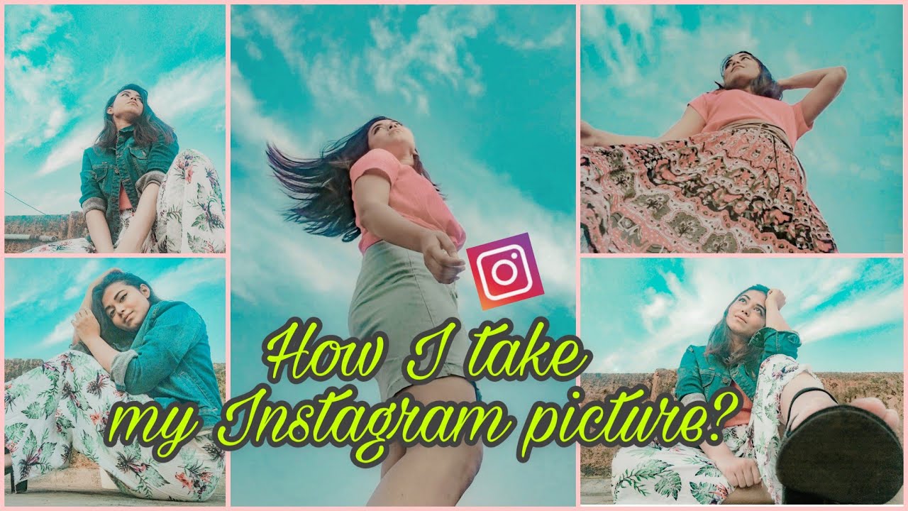 How I take Instagram pictures by myself | Self portrait ideas Under Sky | Photoshoot with phone pt.1