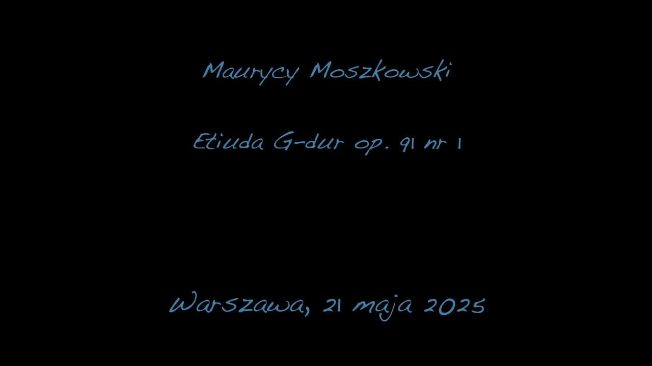 Moszkowski Etiuda G-dur op. 91 nr 1