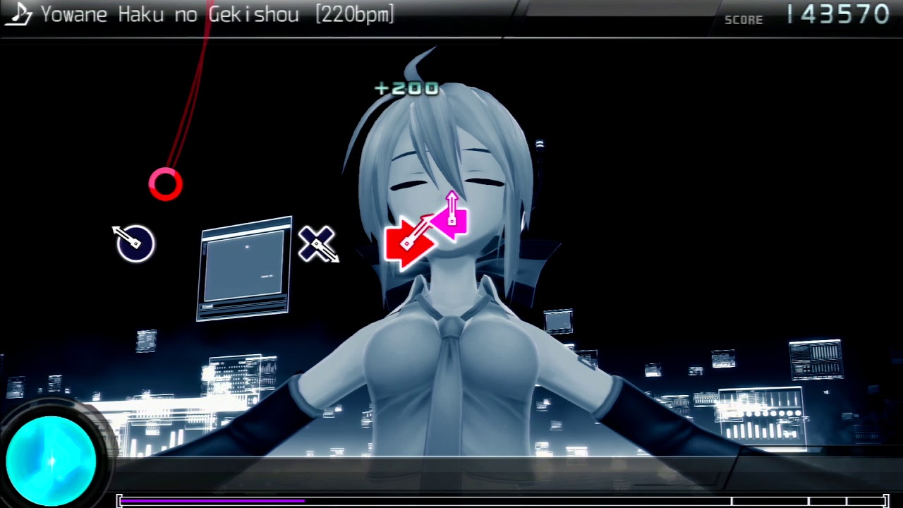 Project Diva F 2nd [ENG Edit] The Intense Voice of Yowane Haku [220BPM] [10★ PERFECT]