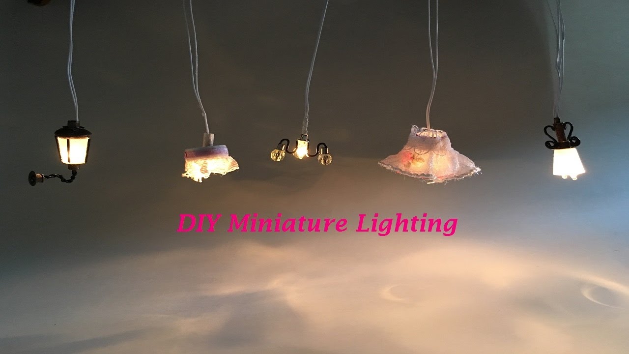 ★DIY Miniature Dollhouse Lighting- Miniatura de Luminárias para Casinha de Boneca