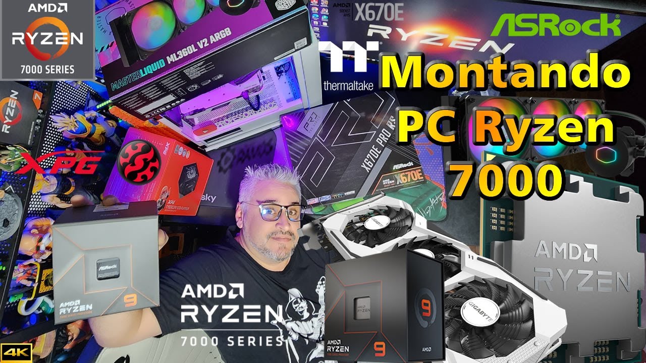 Montando PC AMD Ryzen 7000 passo a passo 👉 Ryzen 7950x + 128GB DDR5 + Placa Mãe Asrock X670e PRO ...