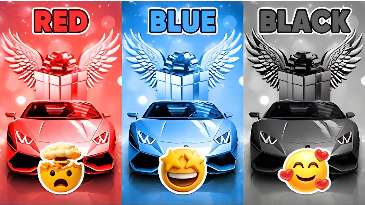 🎁 Choose Your Gift Box! Red ❤️ vs Blue 💙 vs Black 🖤 | Big Surprises Inside! | Gift Wow